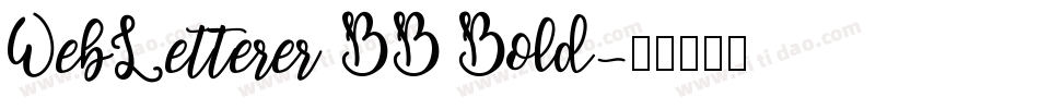 WebLetterer BB Bold字体转换